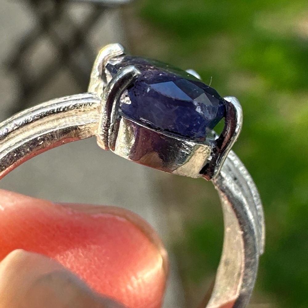 Natural beautiful Sapphire from Kashmir 13.20 Ct Ring Silver 925 - Picture 6 of 12